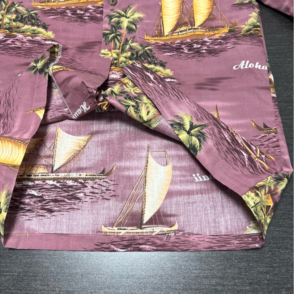 Royal Creations Men's Vintage Button Down Hawaiian Tropical Shirt Made in Hawaii - Picture 10 of 13